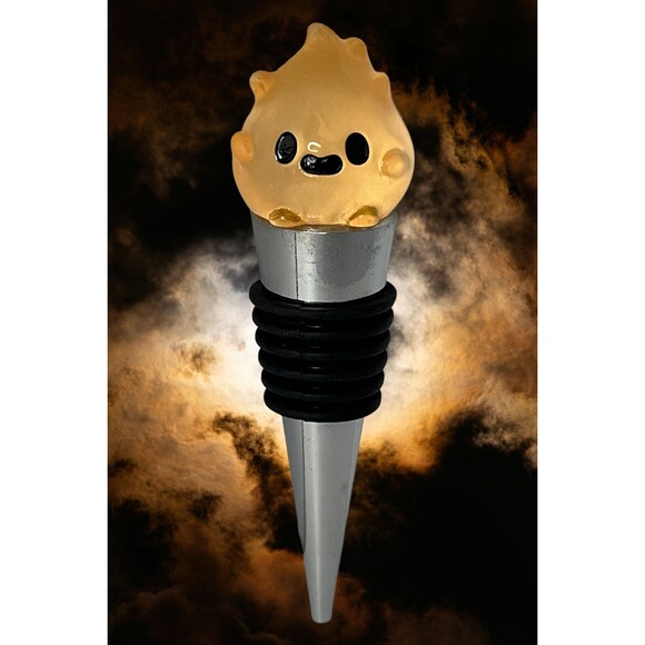 Spooky Yet Adorable Ghost Flame Wine Bottle Stopper for Halloween Decor - Picture 3 of 5
